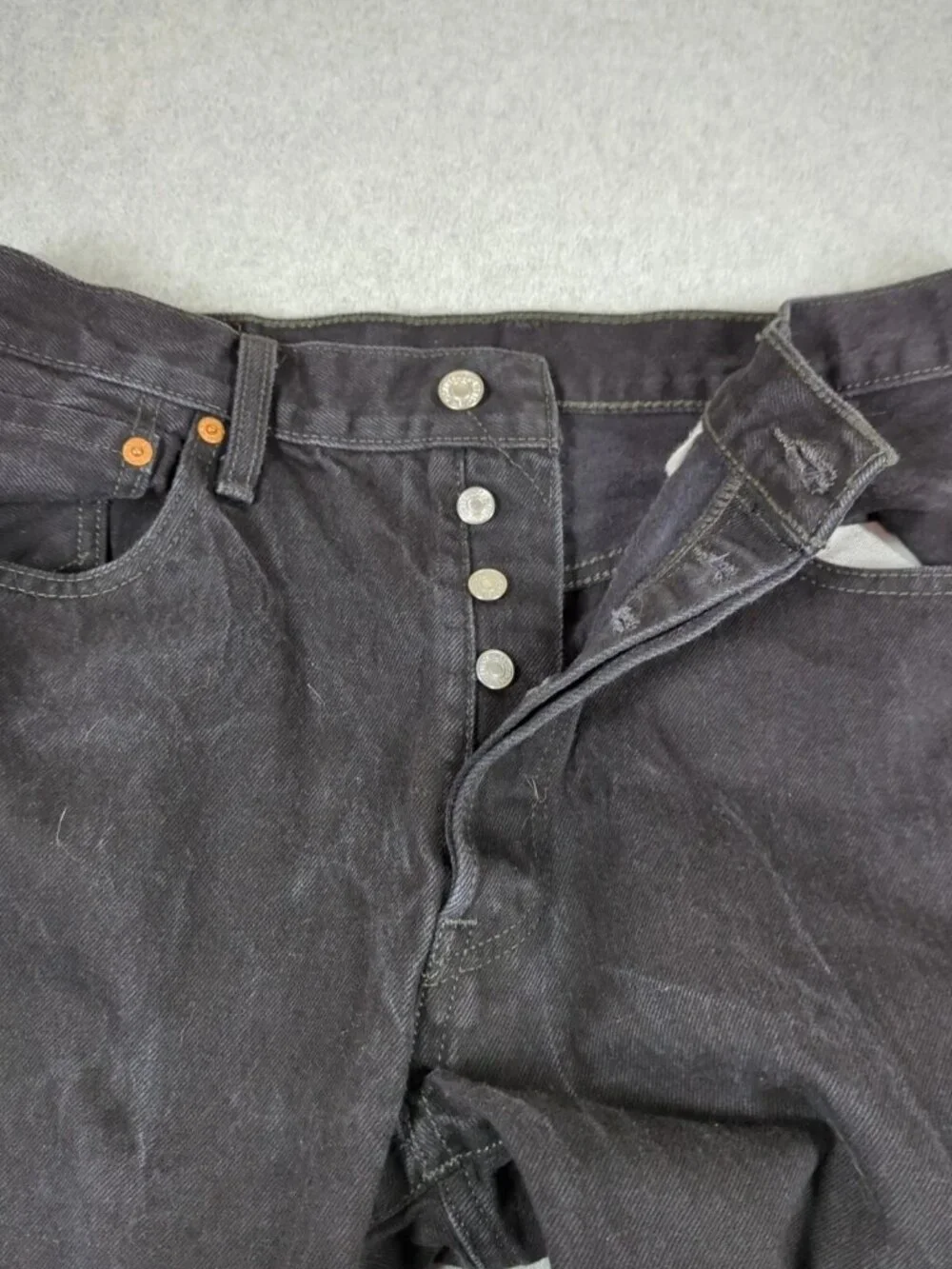 Levis 501 Jeans Men 34x32 (Fit 34x31) Black Original Fit Straight Leg Button Fly